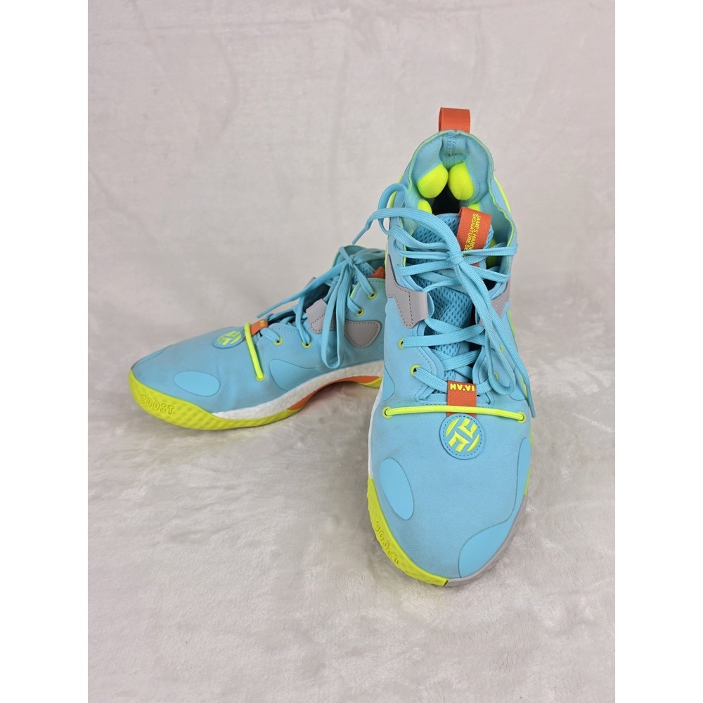 adidas Harden Vol 6 Pulse Aqua Solar Yellow GV8703 Mens 11.5 Basketball Shoes